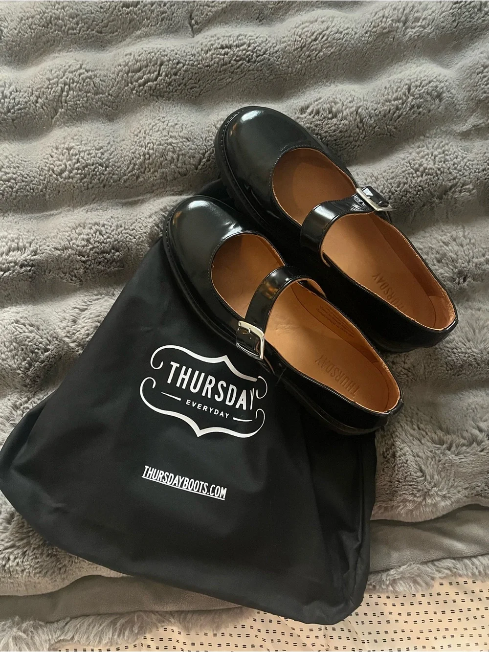 Thursday Boot Company Penny Jane Mary Janes in Black Patent